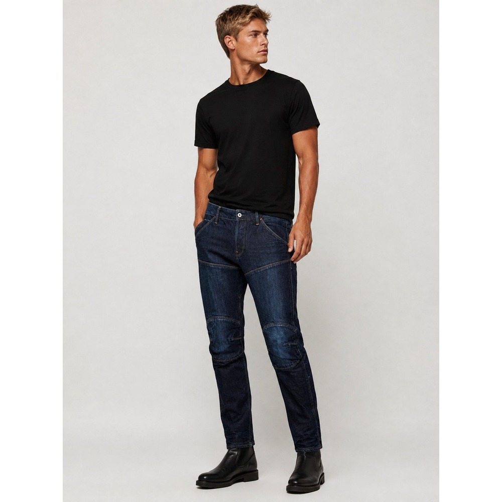 G-Star Raw Deconstructed 3D 100% Cotton Jeans Dark Wash Blue Moto 34x32